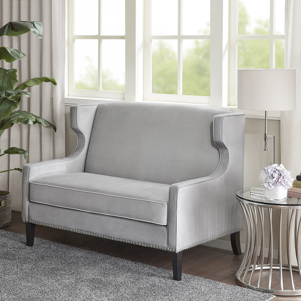

Madison Park - Wedgewood Settee - Grey - See below