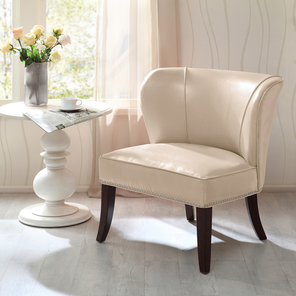 

Madison Park - Hilton Armless Accent Chair - Ivory - See below