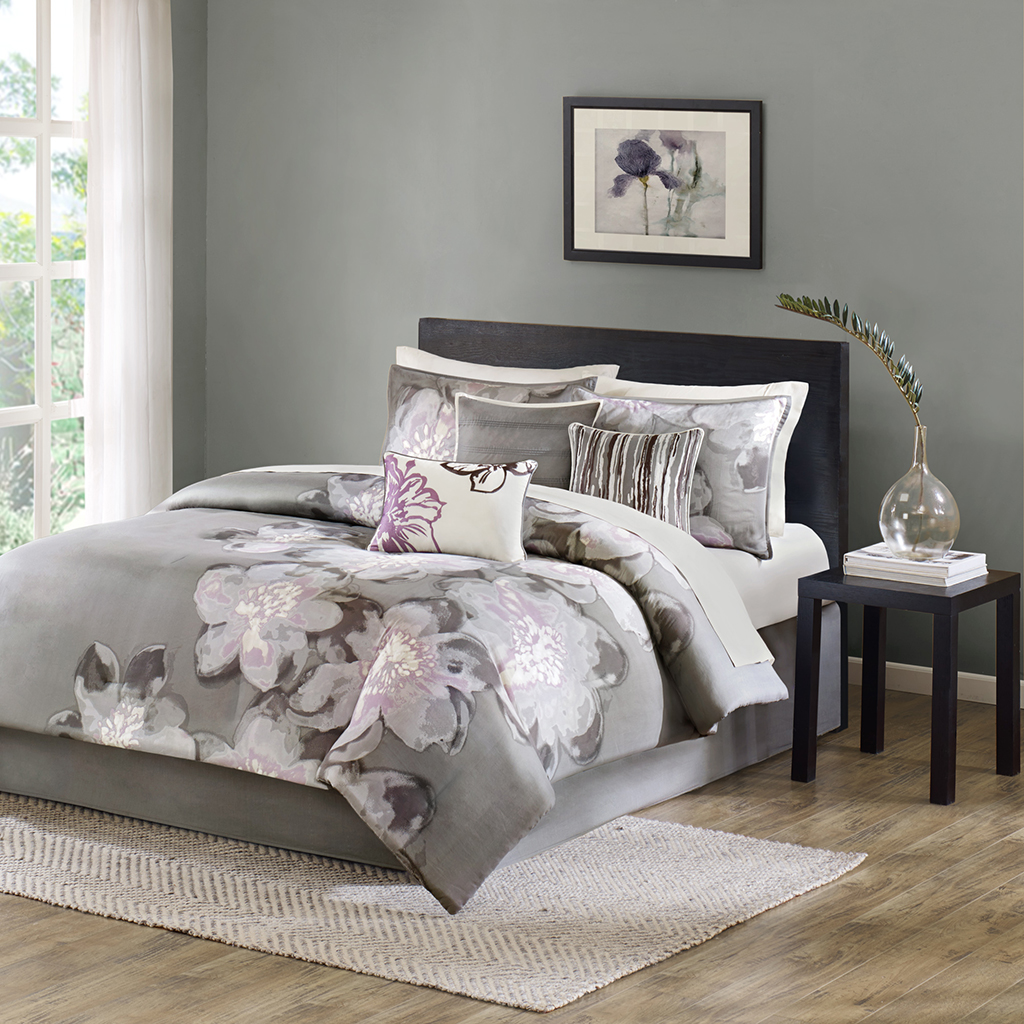 

Madison Park - Serena 7 Piece Comforter Set - Grey - King