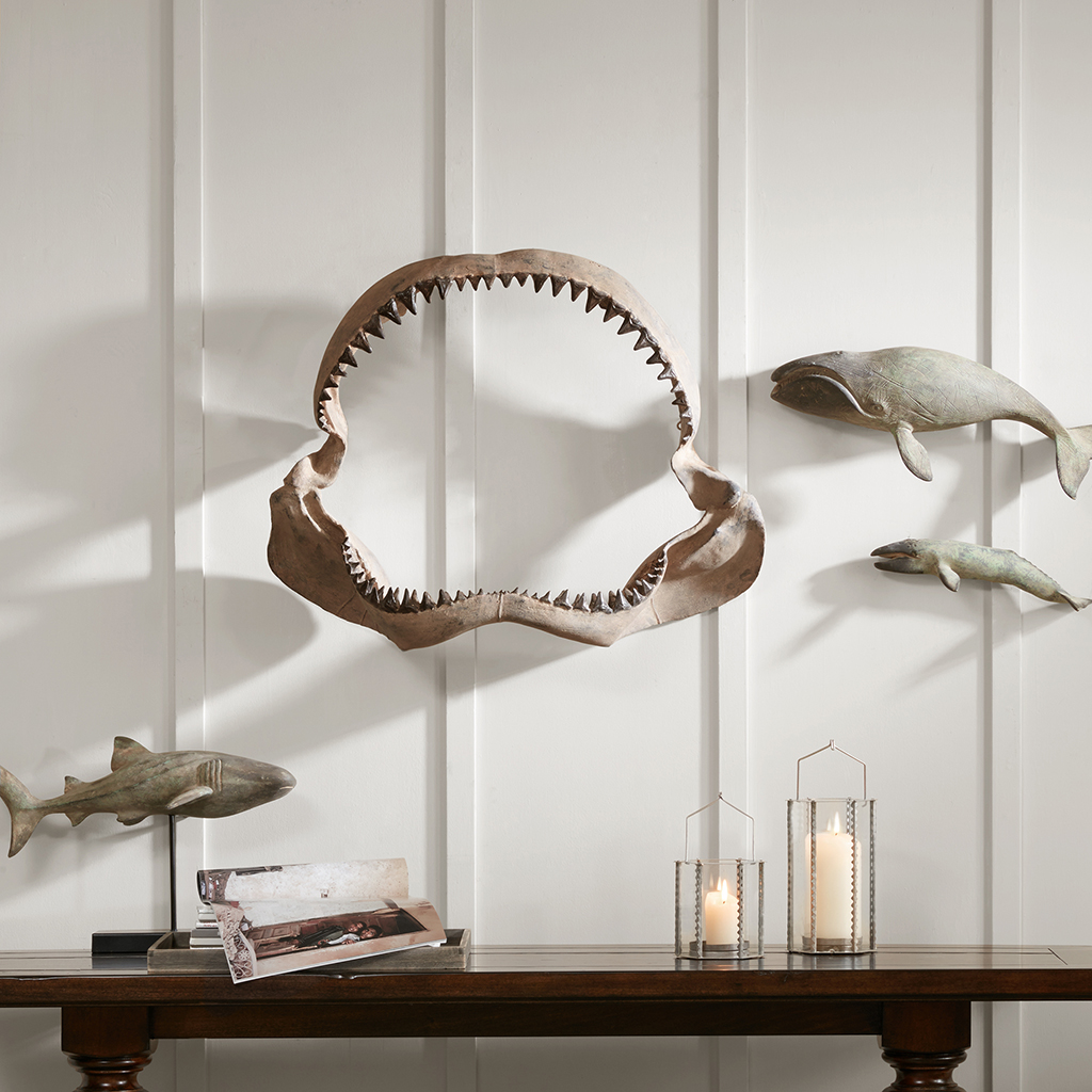 

Madison Park - Brax Shark Jaw Wall Hanging - White - See below