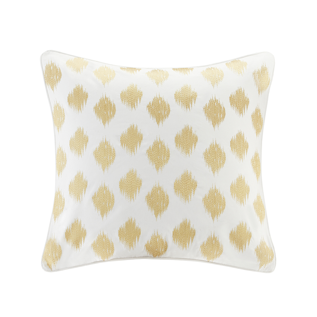 

INK+IVY - Nadia Dot Embroidered Euro Sham - Gold - Euro Sham