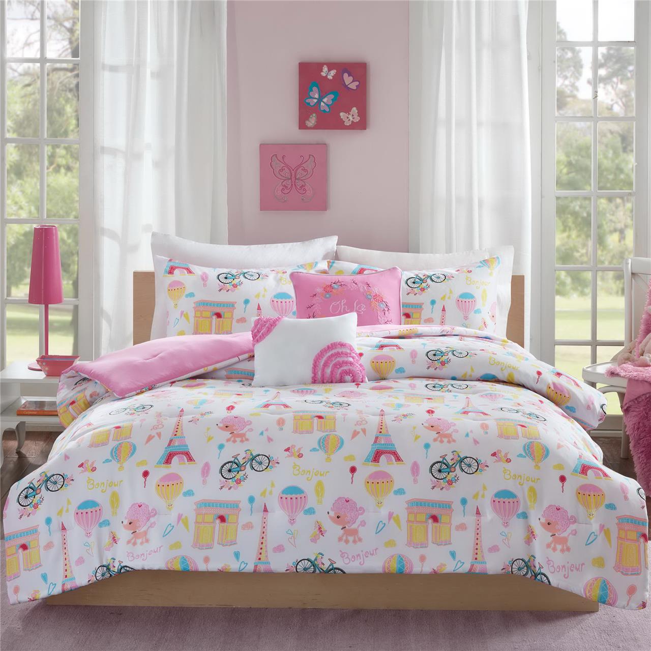 

Mi Zone Kids - Paris Comforter Set - Pink - Full