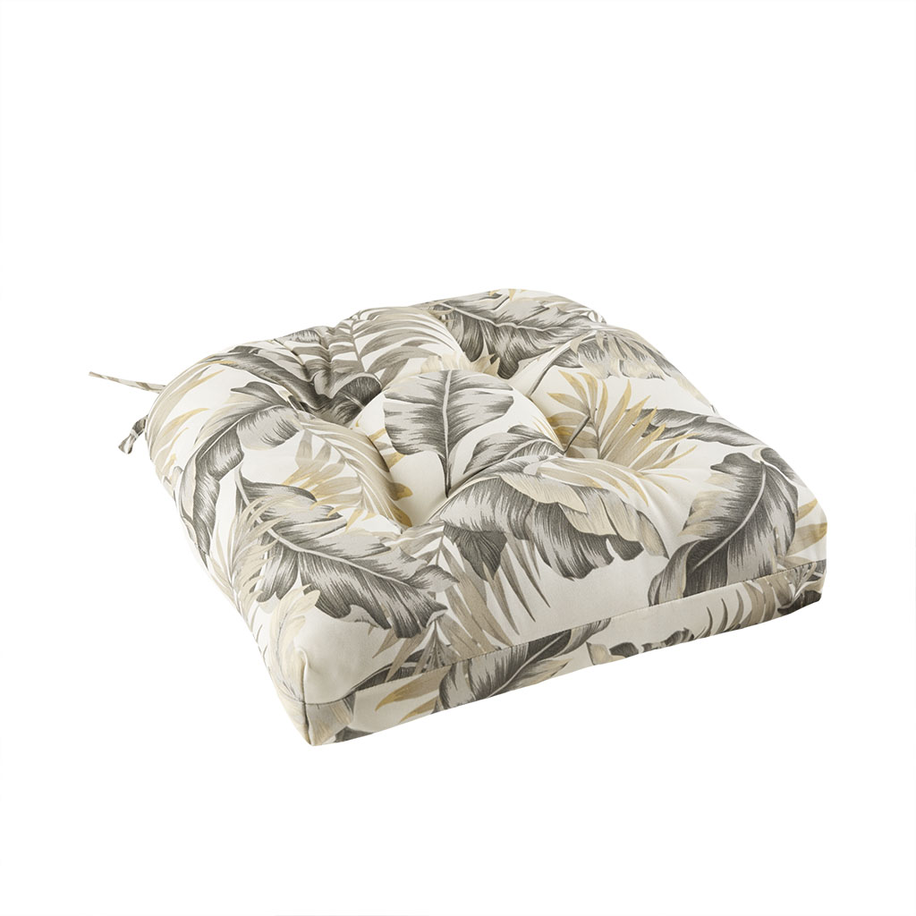 

Madison Park - Coco Printed Leaf 3M Scotchgard Outdoor Seat Cushion - Neutral - 20x20x3