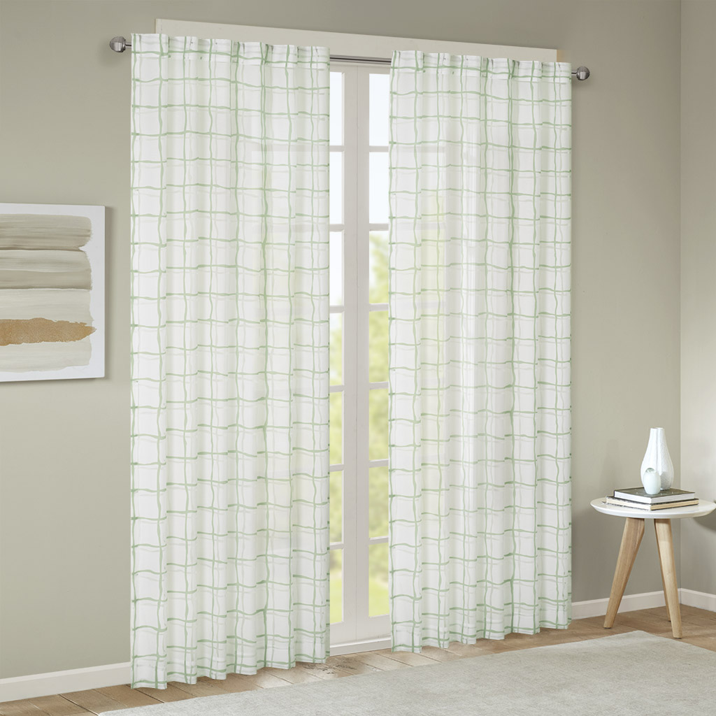 

Urban Habitat - Fitz Printed Geo Burnout Sheer Panel - Aqua - 50x84