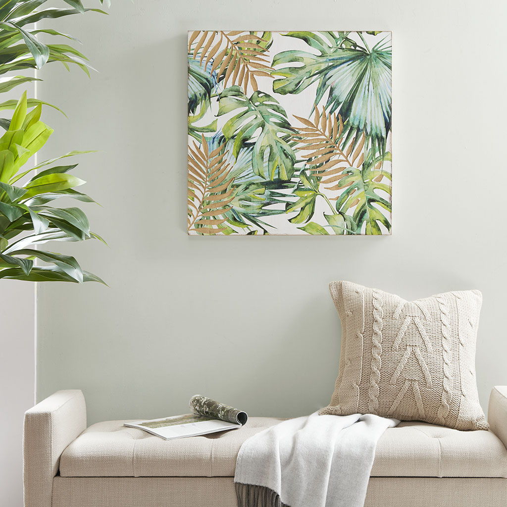 

Madison Park - Sylvan Leaf Wall Art - Green/Natural - See below
