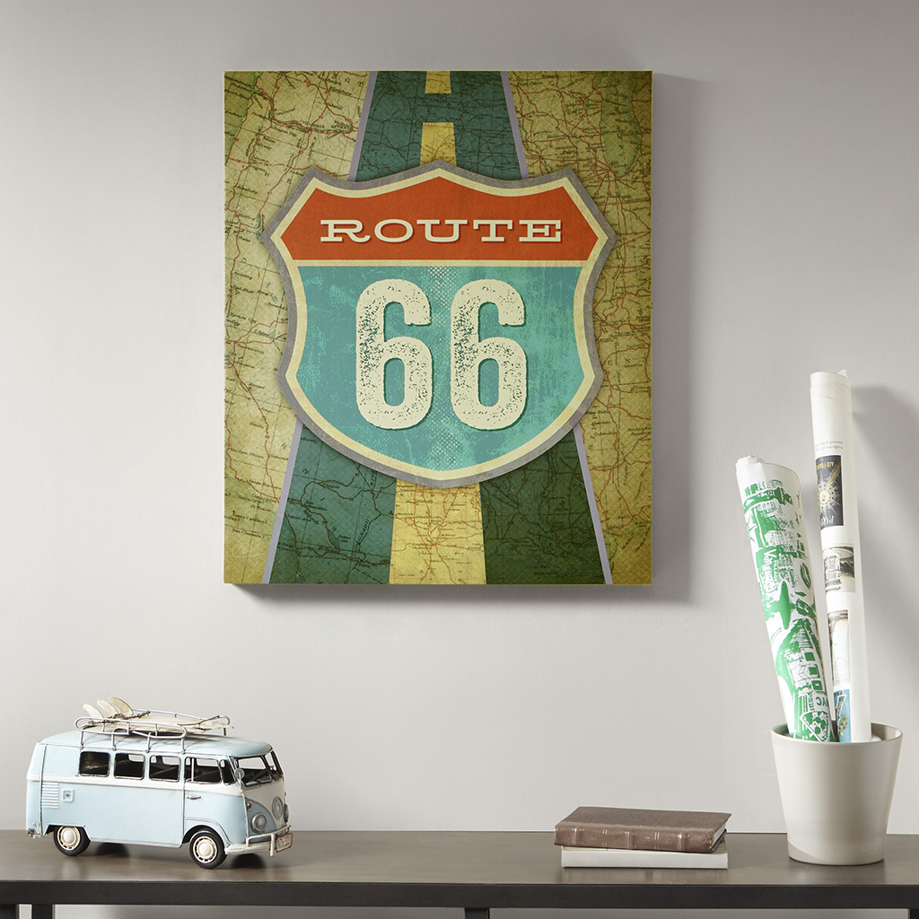 

Mi Zone - Route 66 Gel Coat Canvas - Multi - See below
