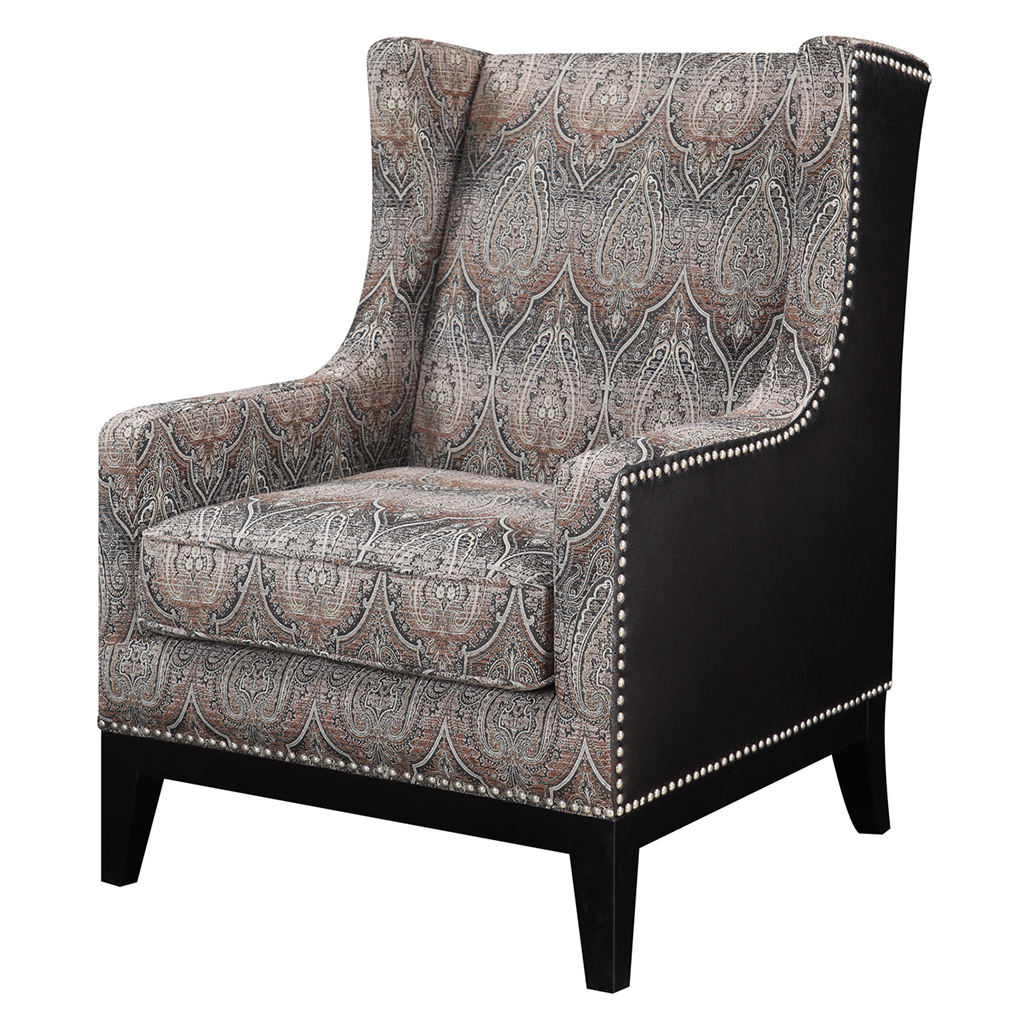 

Madison Park - Barton Wing Chair - Black Muti - See below