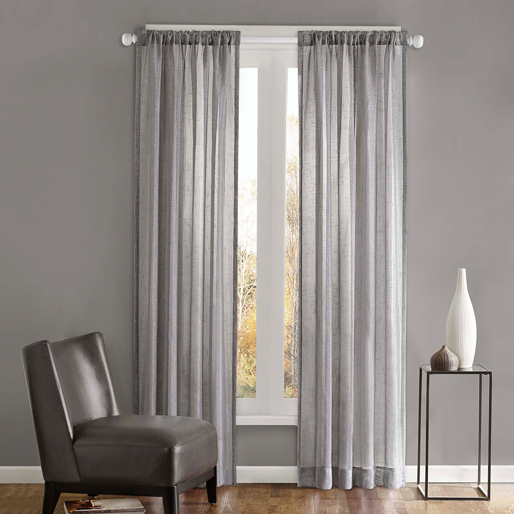 

Madison Park - Twilight Sheer Curtain - Grey - 95" Panel