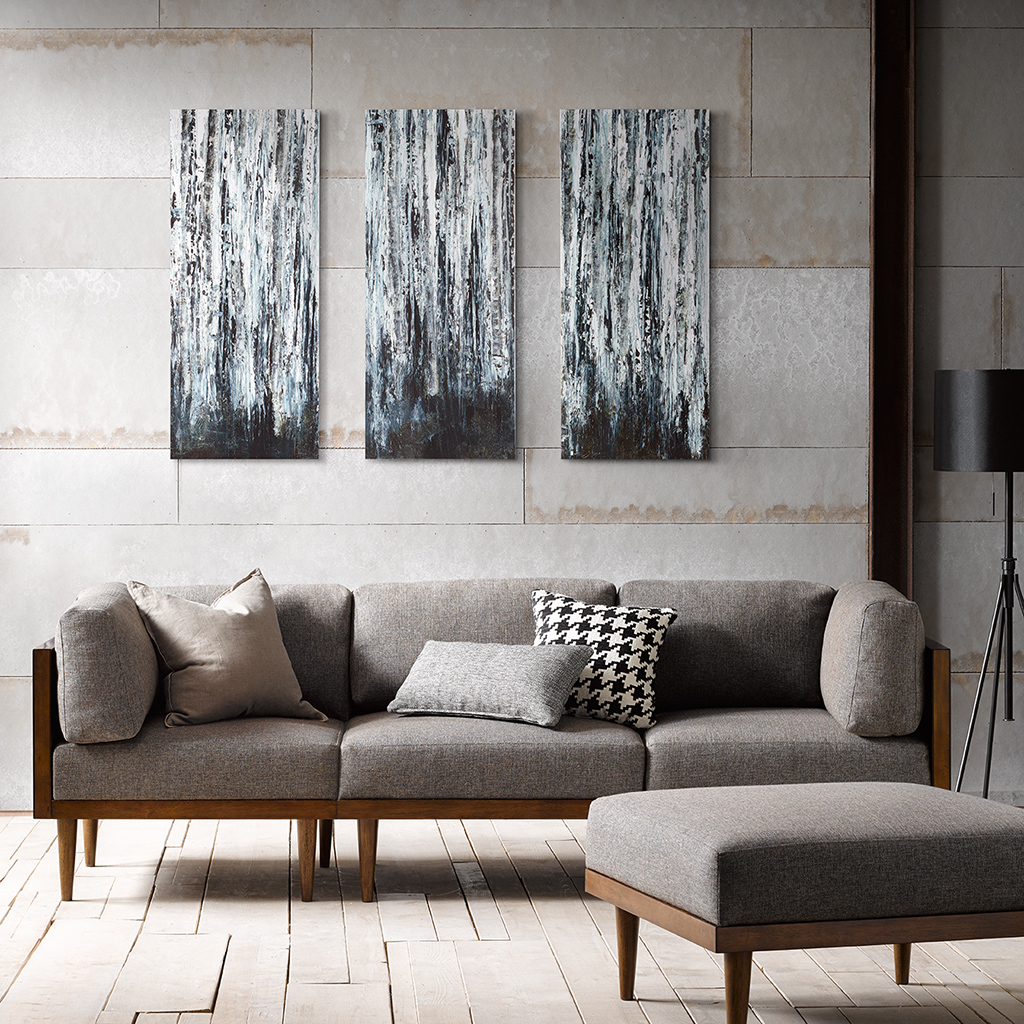 

Madison Park - Birch Forest Set Of 3 Printed Canvas With Gel Coat - Black - See below