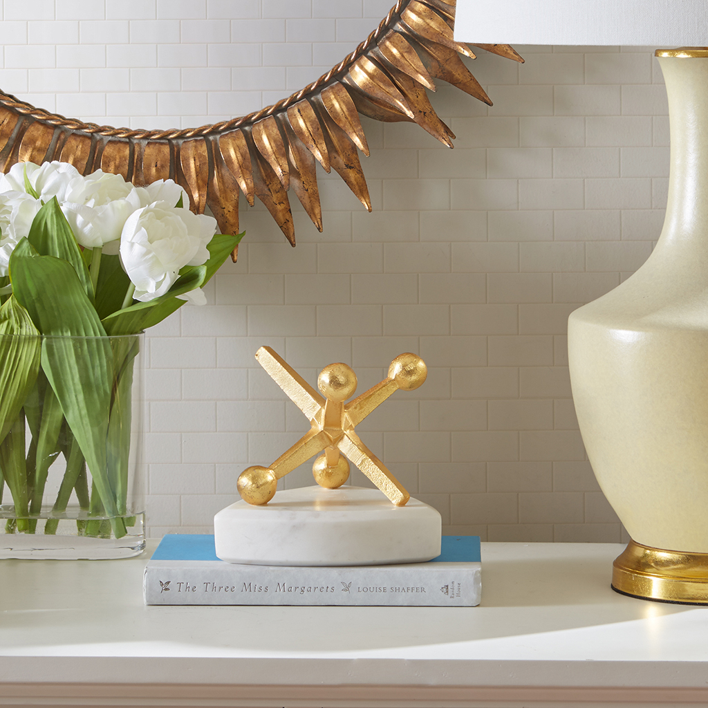 

Madison Park Signature - Arvin Gold and Marble Figurine - Gold - Jack