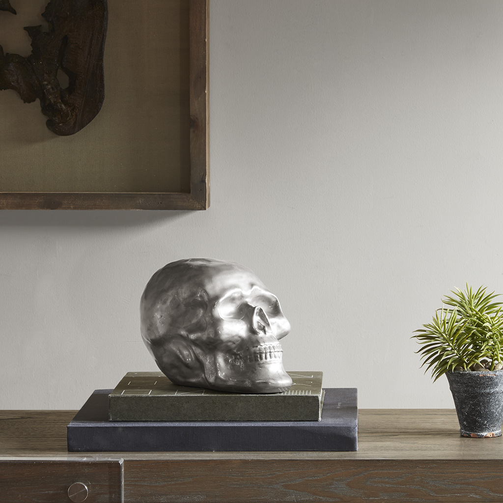 

Madison Park - Skull Decoration - Silver - See below