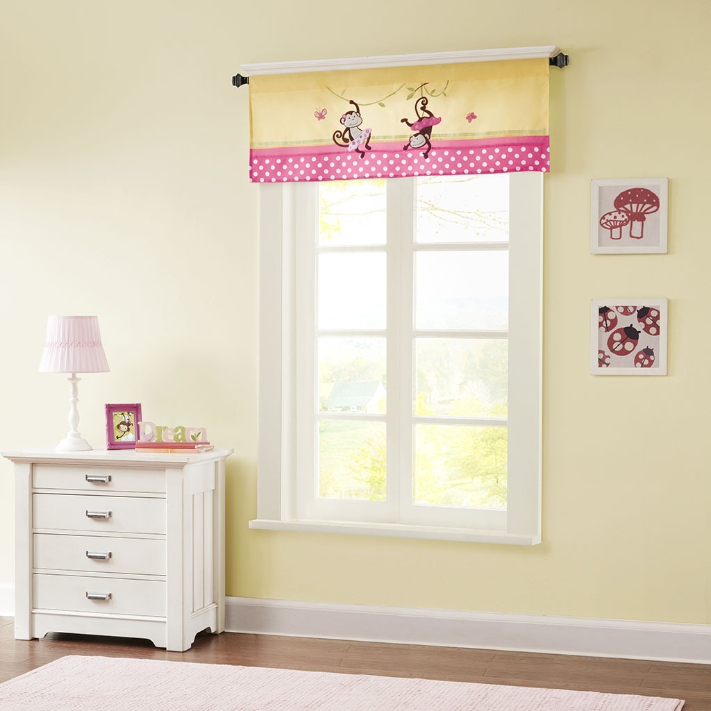 

Mi Zone Kids - Monkey Business Printed and Applique Valance - Yellow - 50x18