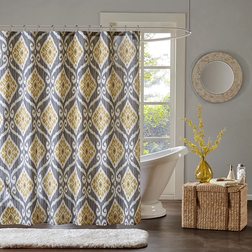 

Madison Park - Nadie Printed Shower Curtain - Yellow - 72x72