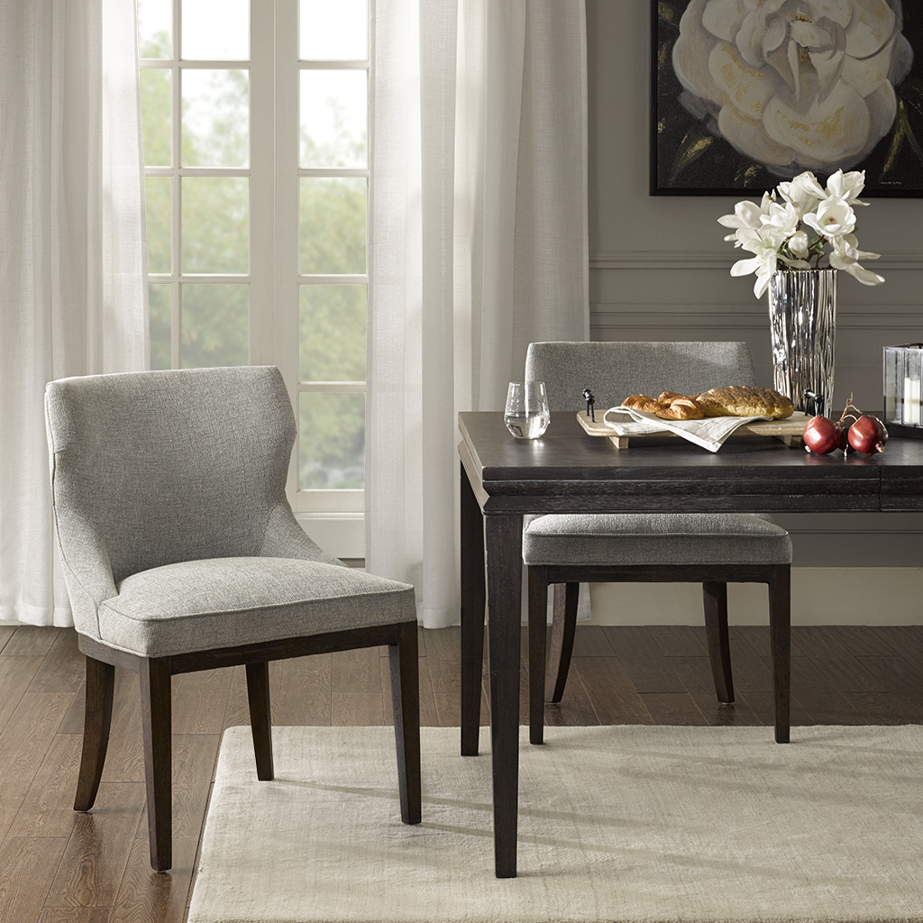 

Madison Park Signature - Hutton Dining Chair (Set of 2) - Grey - See below