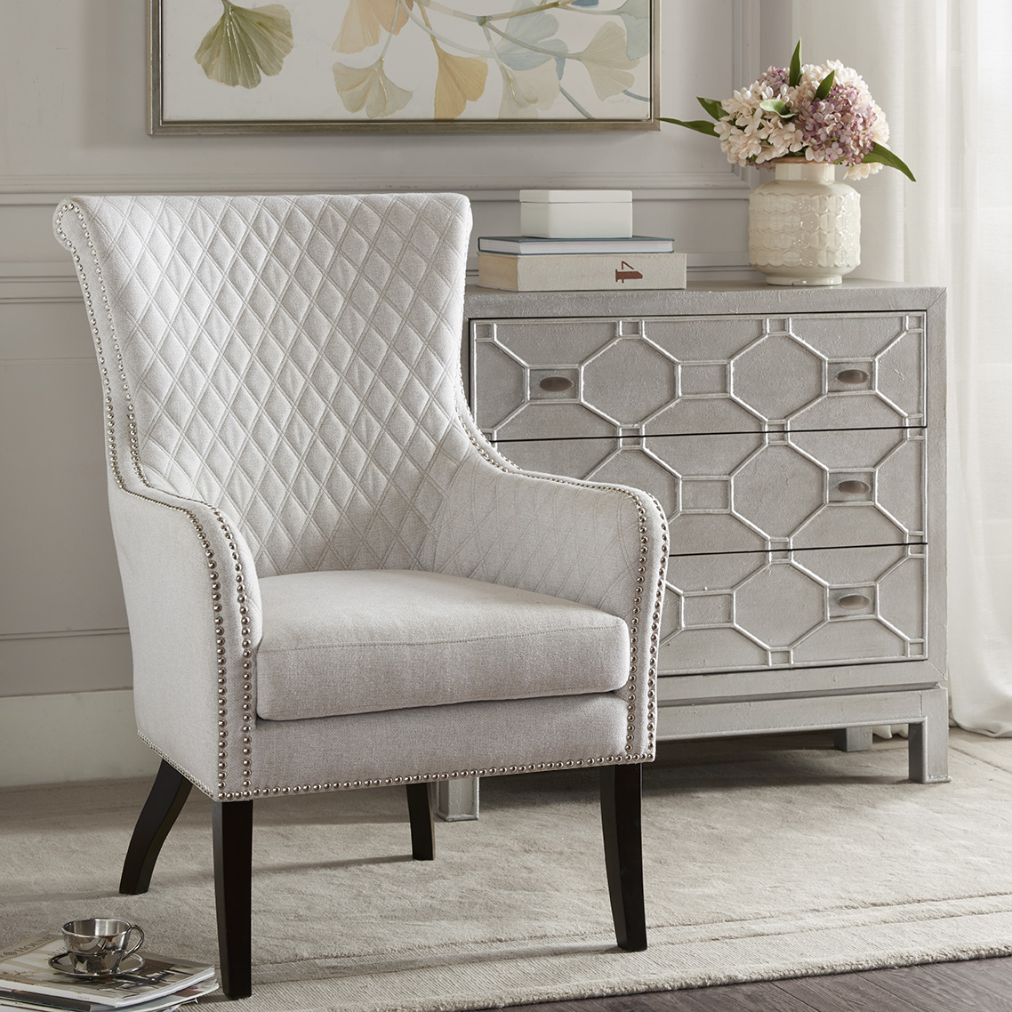 

Madison Park - Heston Accent Chair - Natural/Morocco - See below