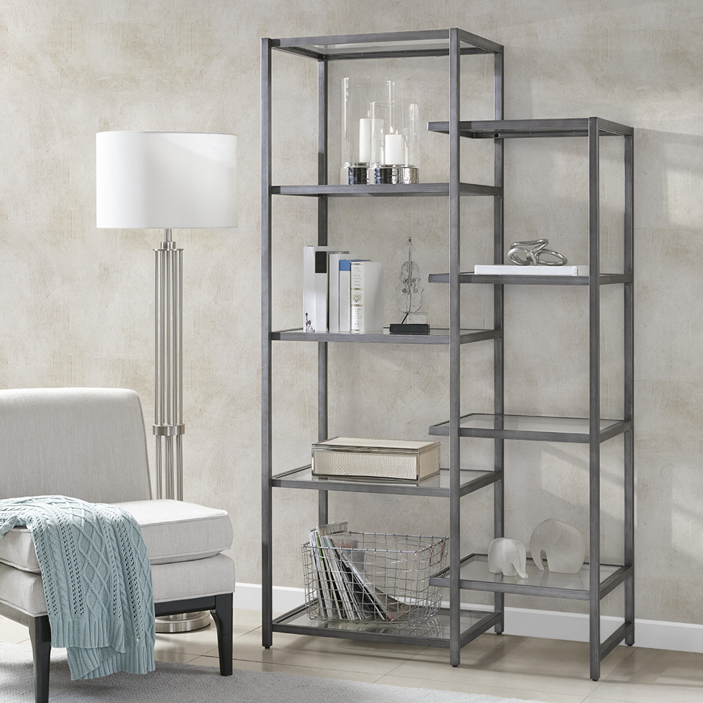 

Madison Park Signature - Cliff Shelf - Dark Pewter - See below