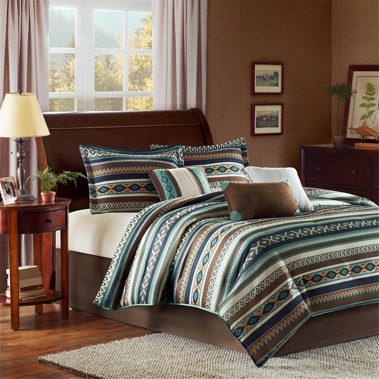 

Madison Park - Malone 7 Piece Comforter Set - Blue - Queen