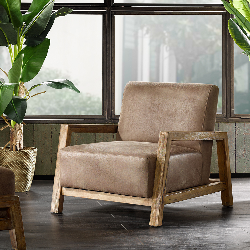 

INK+IVY - Easton Accent Chair - Taupe/Natural - See below