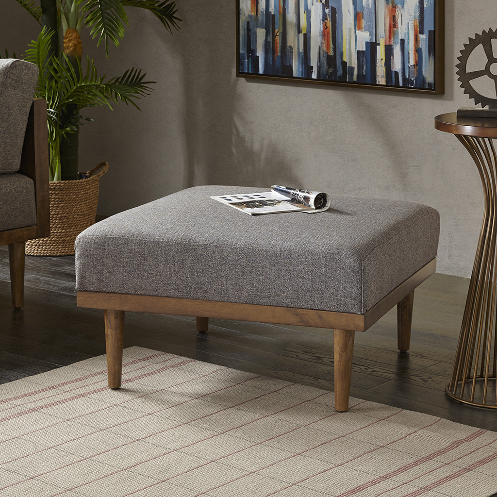 

INK+IVY - Stanton Square Ottoman - Grey Multi - See below