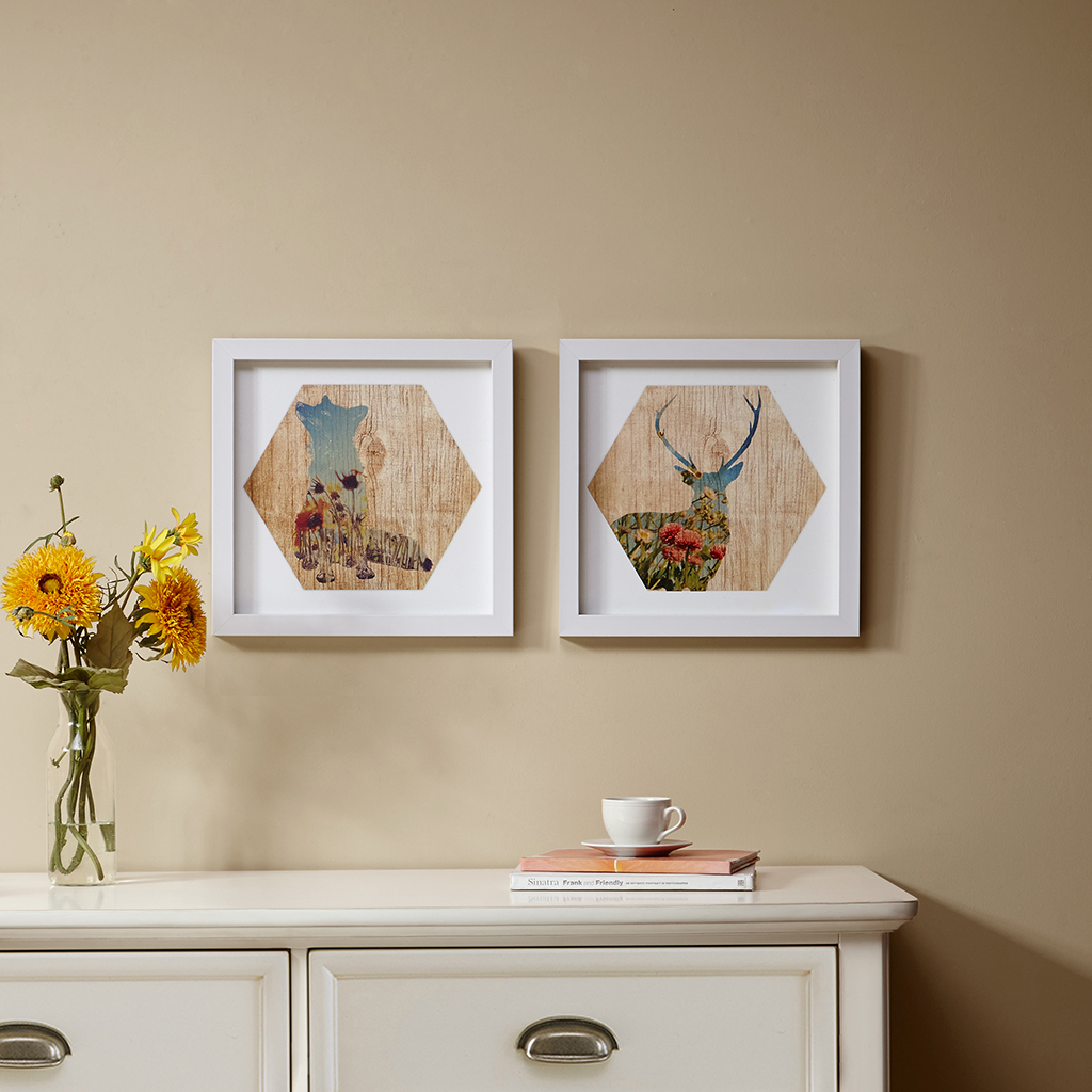 

Intelligent Design - Lost in the Woods Framed Gel Coated Paper 2 Piece Set - Multi - See below