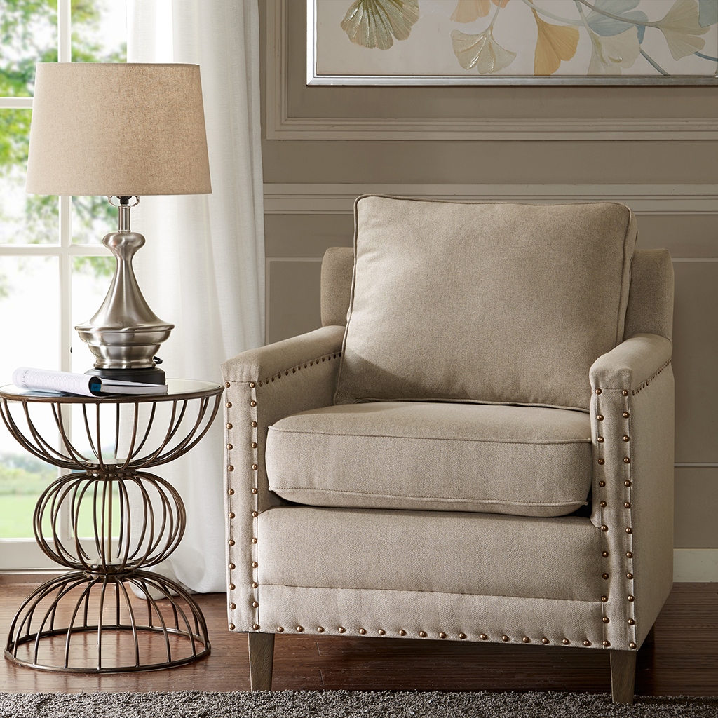 

Madison Park - Cheshire Accent Chair - Natural/Espresso - See below