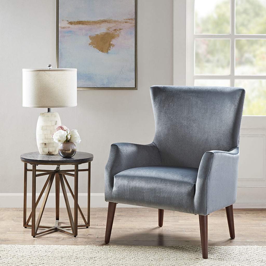 

Madison Park - Roswell Accent Chair - Blue - See below
