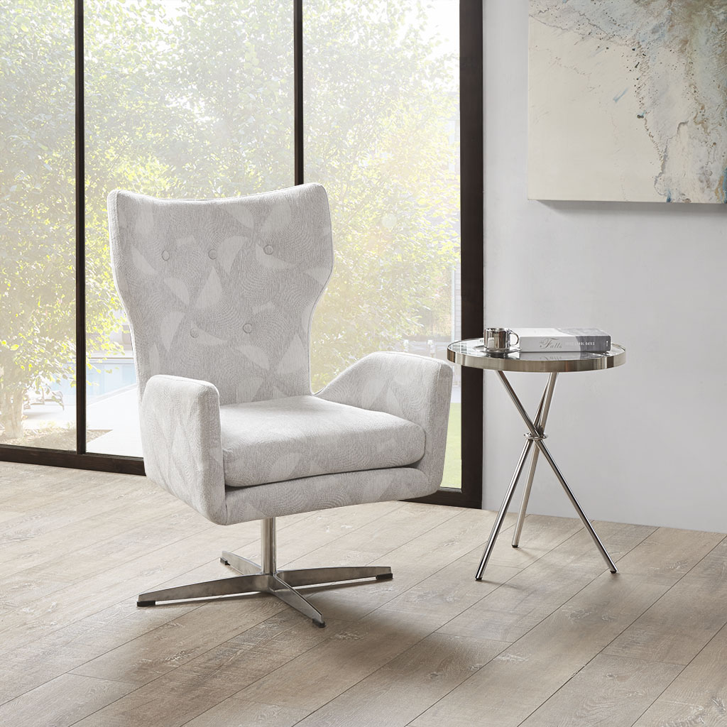 

Madison Park - Yana Swivel chair - Light Grey - See below
