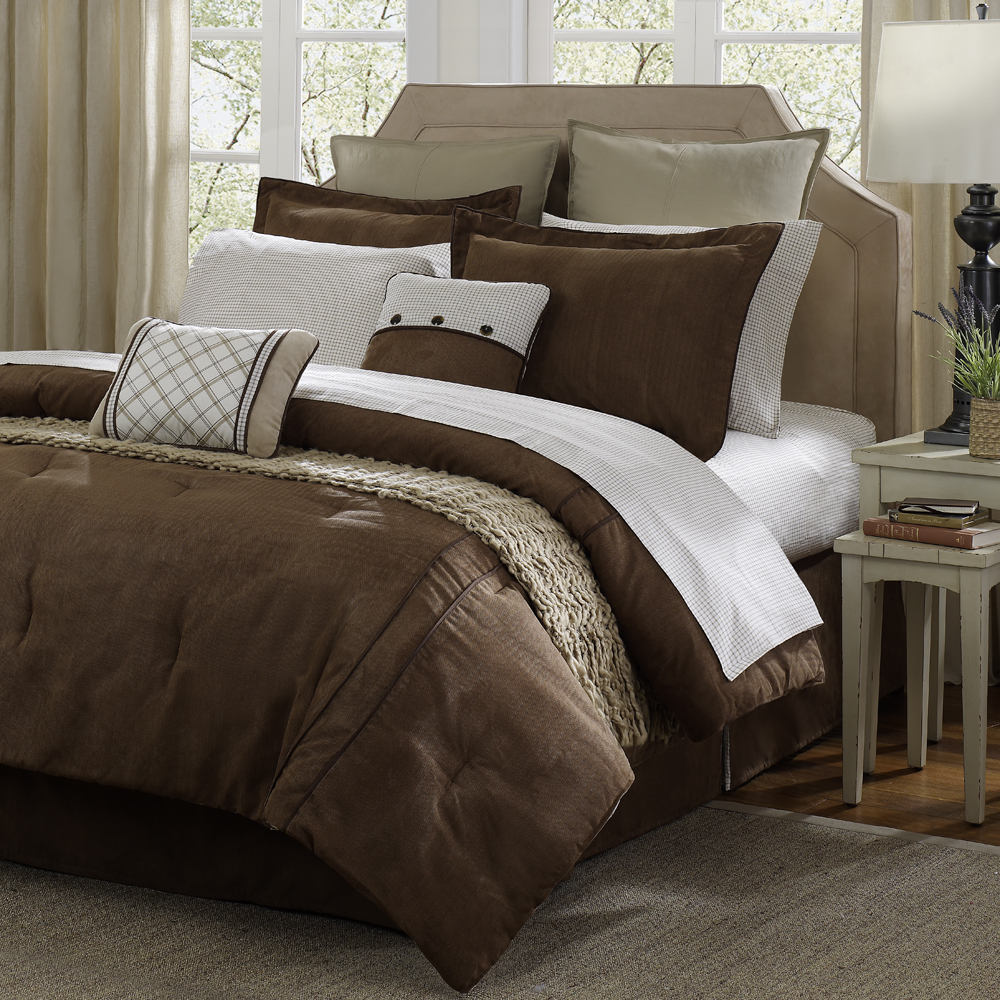

Main Street - Rutherford Comforter Set - Brown - Queen