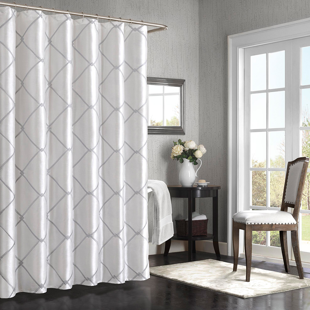 

Madison Park - Garrison Shower Curtain - White - 72x72