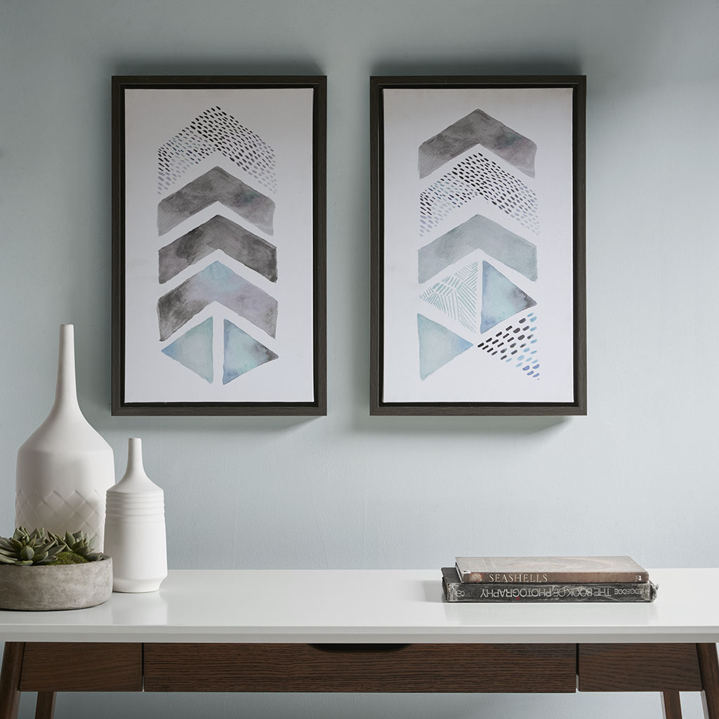 

Urban Habitat - This and That Way Framed Gel Coat Canvas (2pcs/set) - Blue/Grey - See below