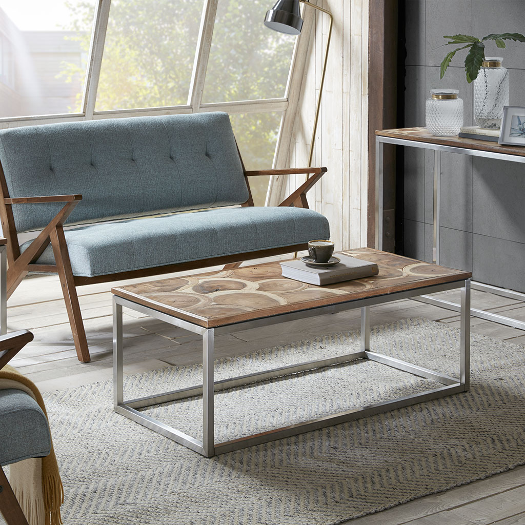 

INK+IVY - Mendocino Coffee Table - Brown - See below