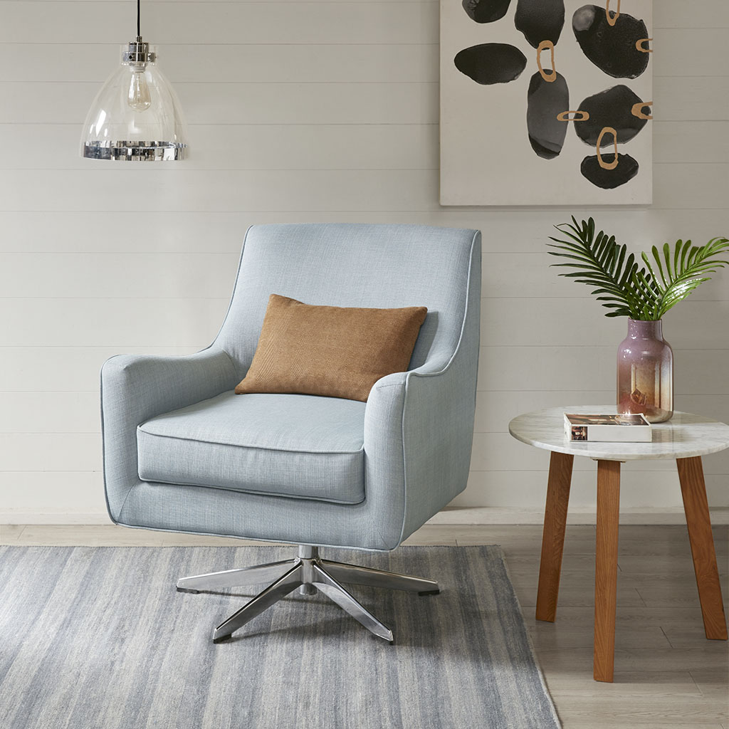 

INK+IVY - Gilman Swivel Lounge - Blue - See below