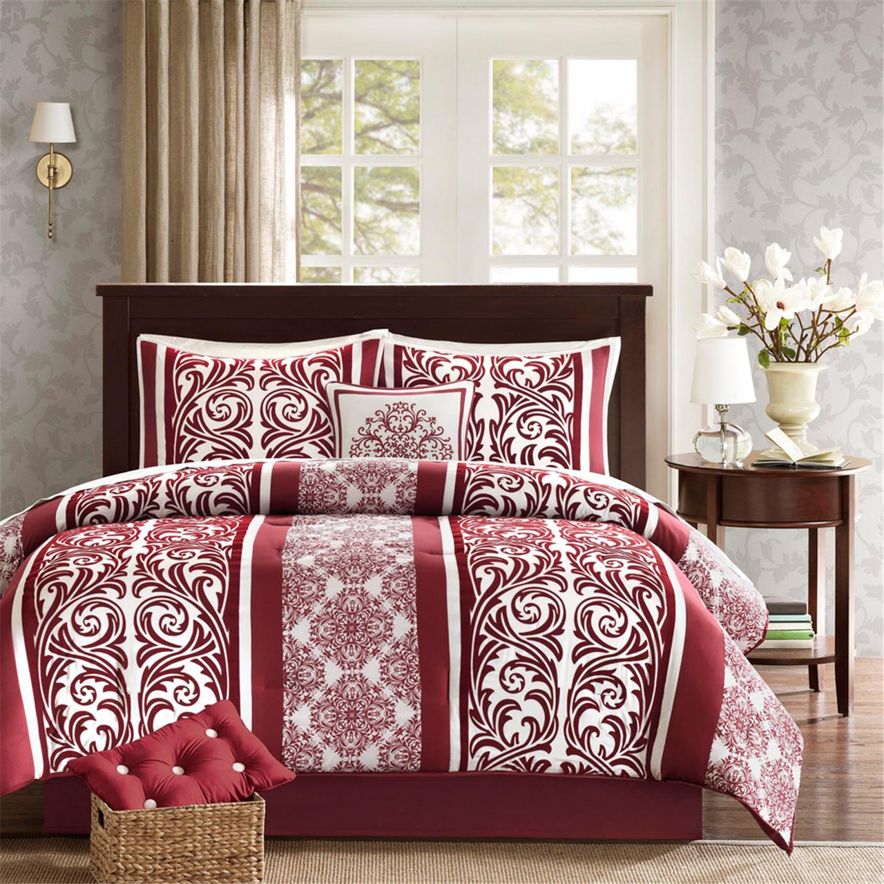 

Home Essence - Sierra 6pcs Comforter Set - Red - King