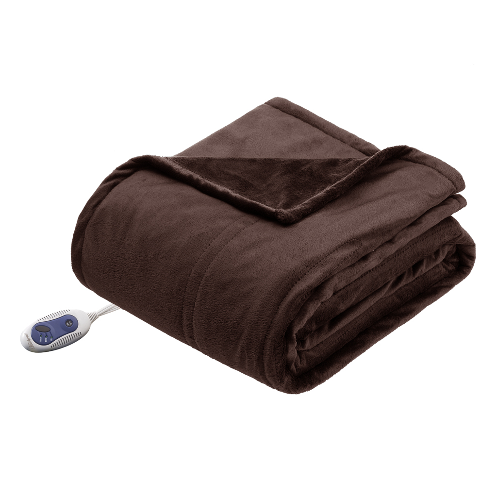 

Beautyrest - Micro Mink Throw Micro Mink Warming Throw - Brown - See below