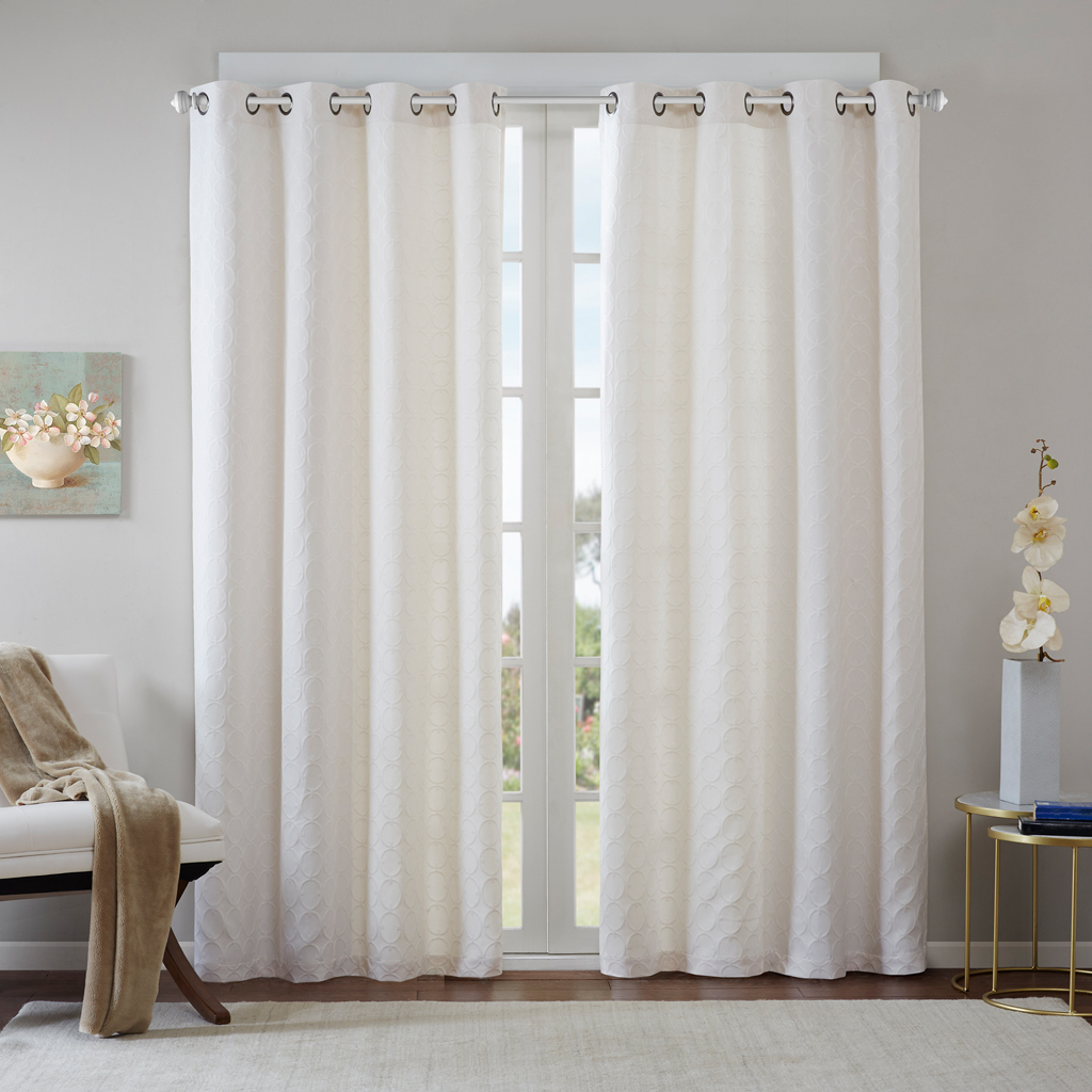 

Madison Park - Tinashe Window Curtain Pair - White - 96" Panel