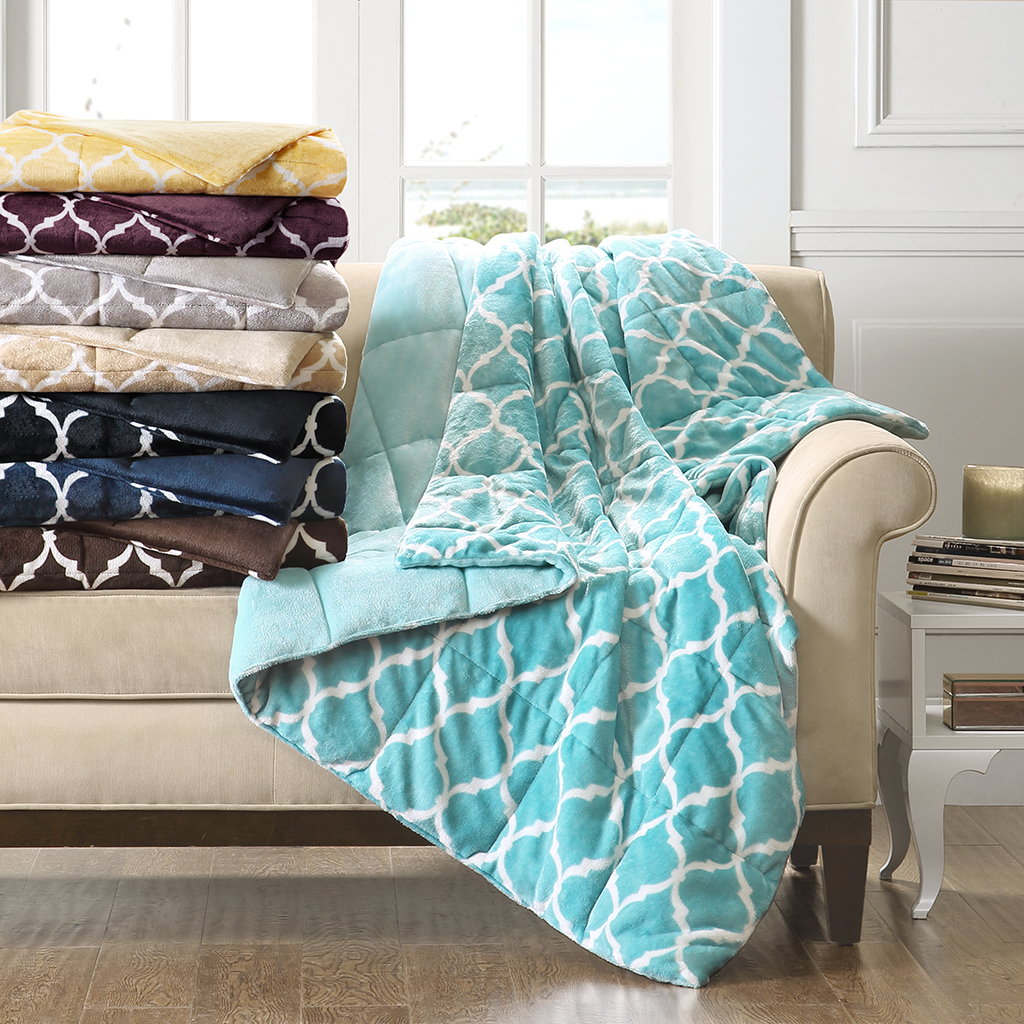 

Madison Park - Oversized Ogee Down Alternative Throw - Yellow - 60x70