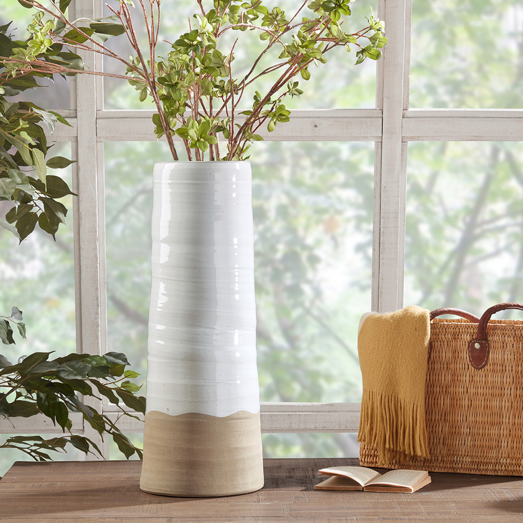 

INK+IVY - Lima Vase - White/Sand - Large