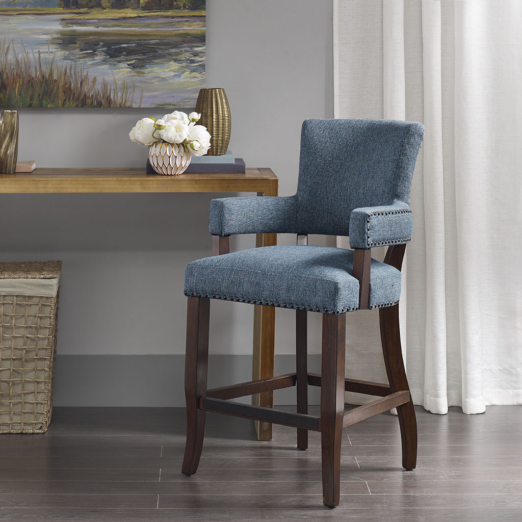 

Madison Park - Dawson Arm 26‘’ Counter Stool - Blue - See below