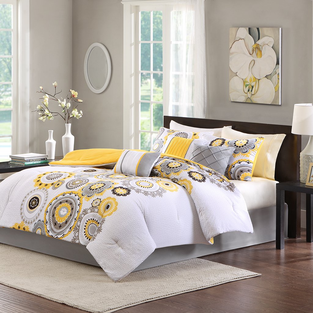 

Home Essence - Orion 7 Piece Comforter Set - Grey - Queen