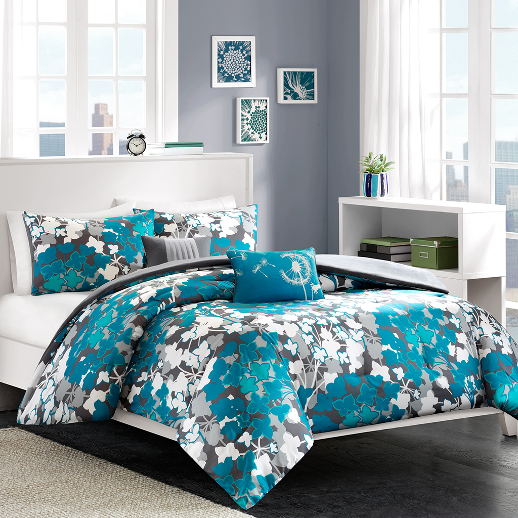 

Intelligent Design - Amelia Comforter Set - Blue - Full/Queen