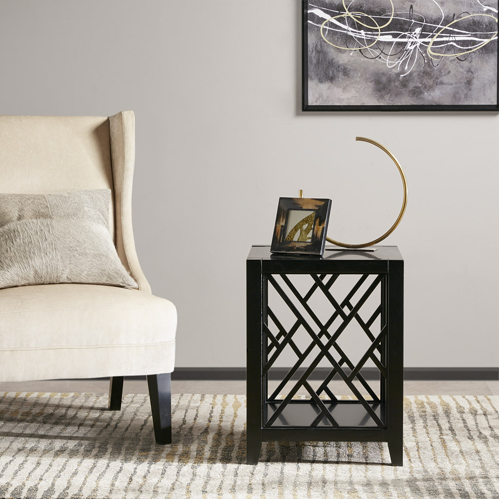 

Martha Stewart - Rafael End table - Black - See below