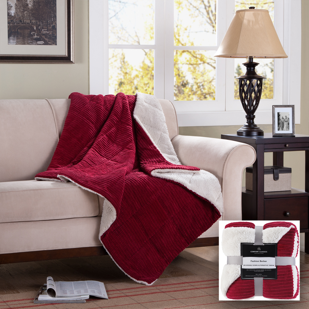 

Madison Park - Jackson Down Alternative Throw - Red - 50x60