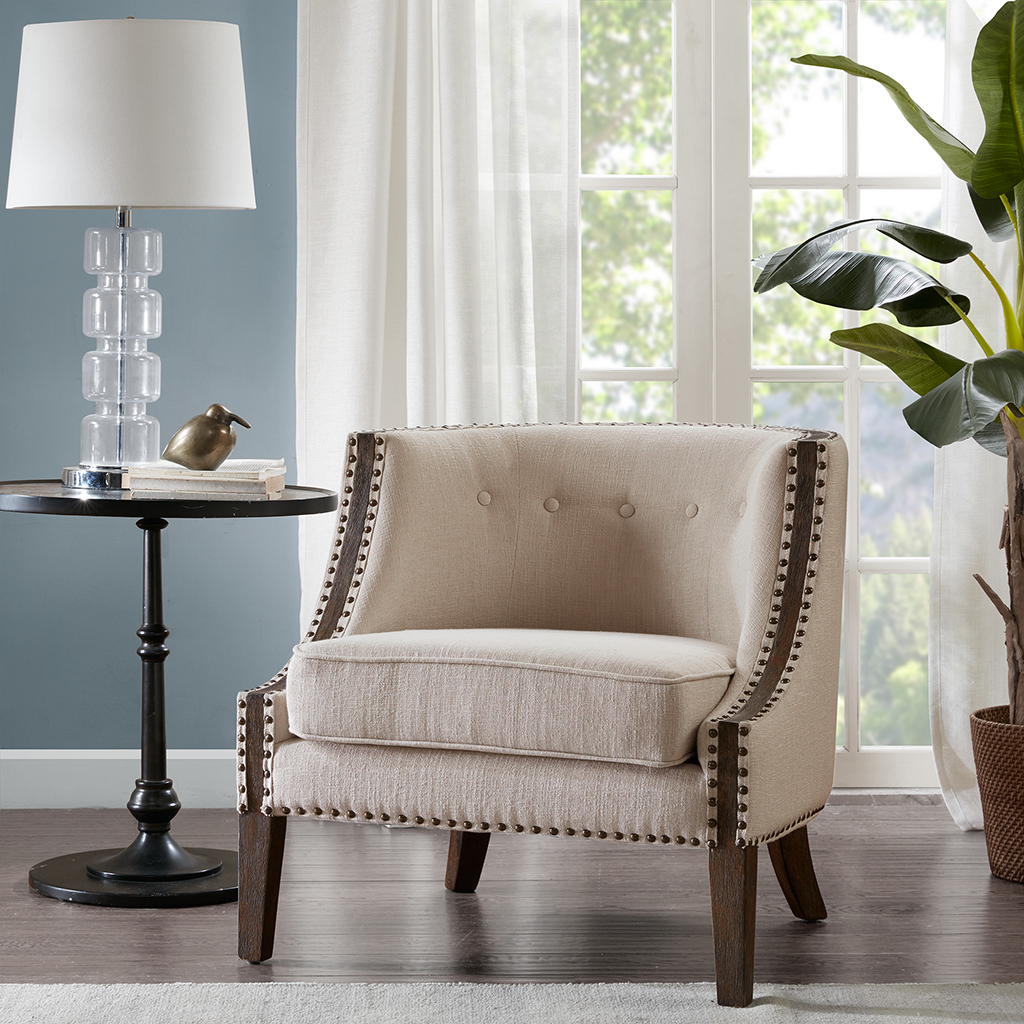 

Madison Park - Verono Accent Chair - Cream - See below