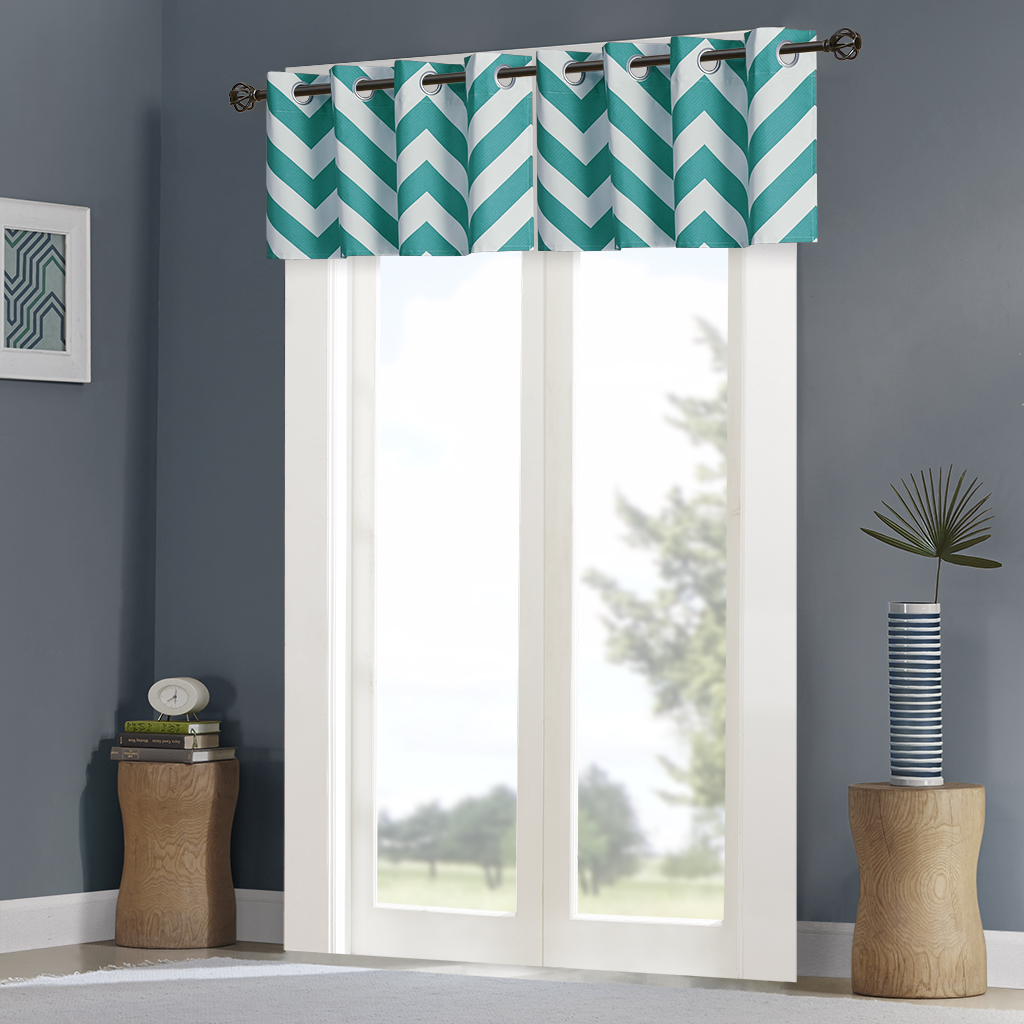 

Intelligent Design - Libra Window Valance - Teal - 50x18