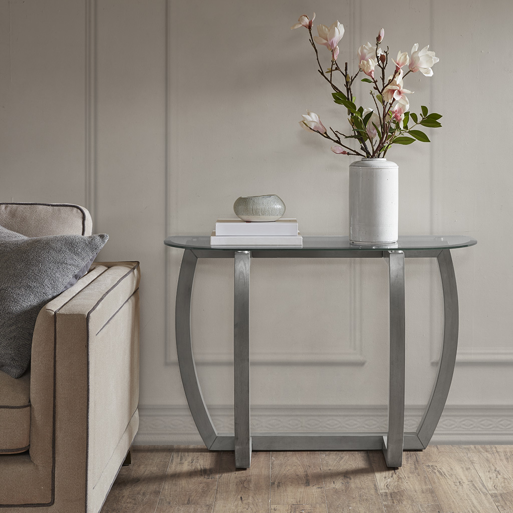 

Madison Park Signature - Nob Hill Console Table - Grey - See below