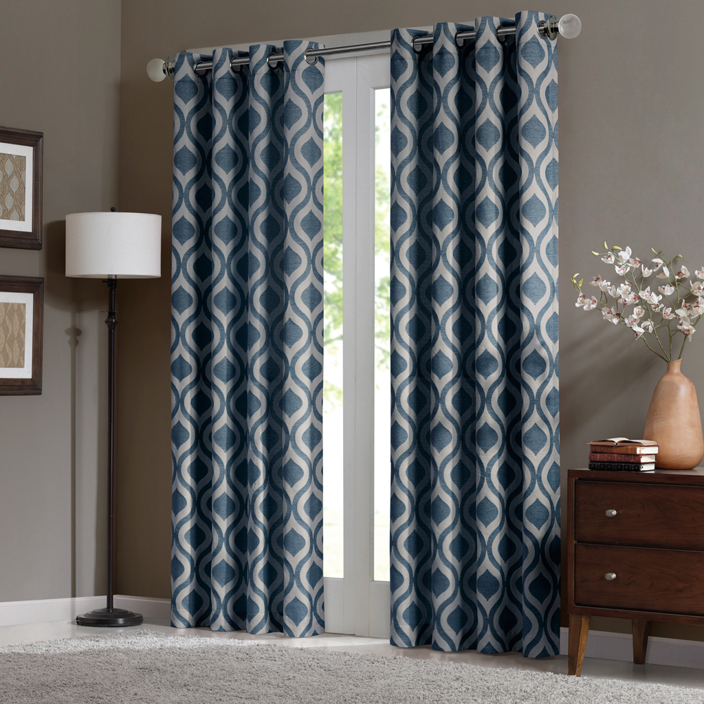 

Madison Park - Verona Window Curtain - Blue - 84" Panel