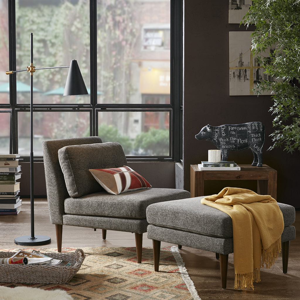 

INK+IVY - Auburn Armless Lounge - Grey Multi/Pecan - See below