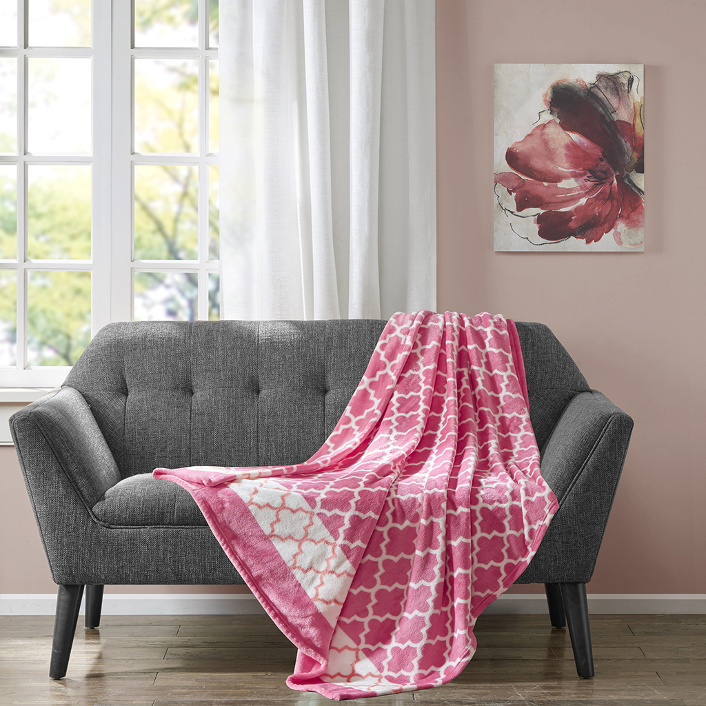 

Echo Design - Micro Velour Throw - Pink - 50x60