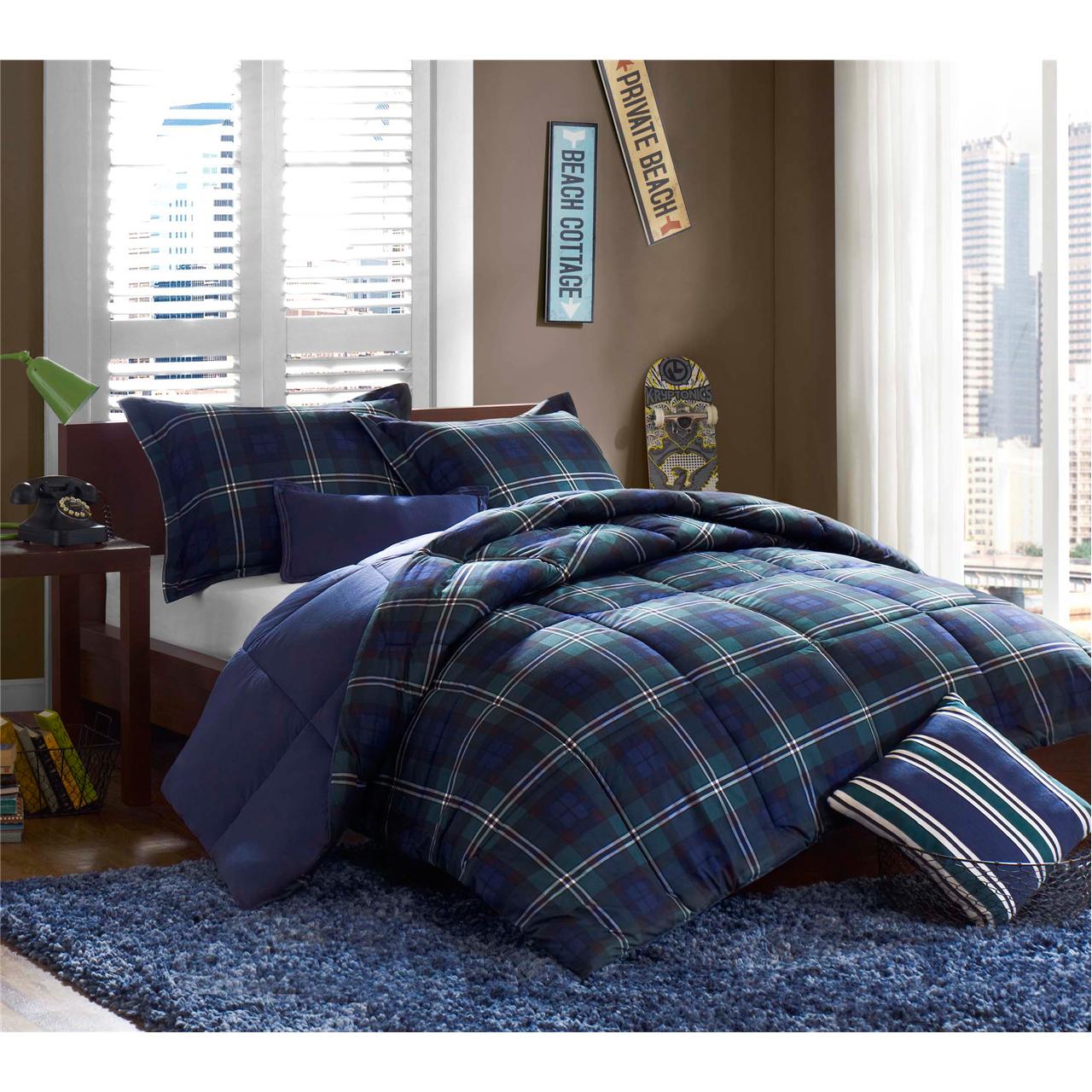 

Mi Zone - Adam Comforter Set - Blue - Twin/Twin XL