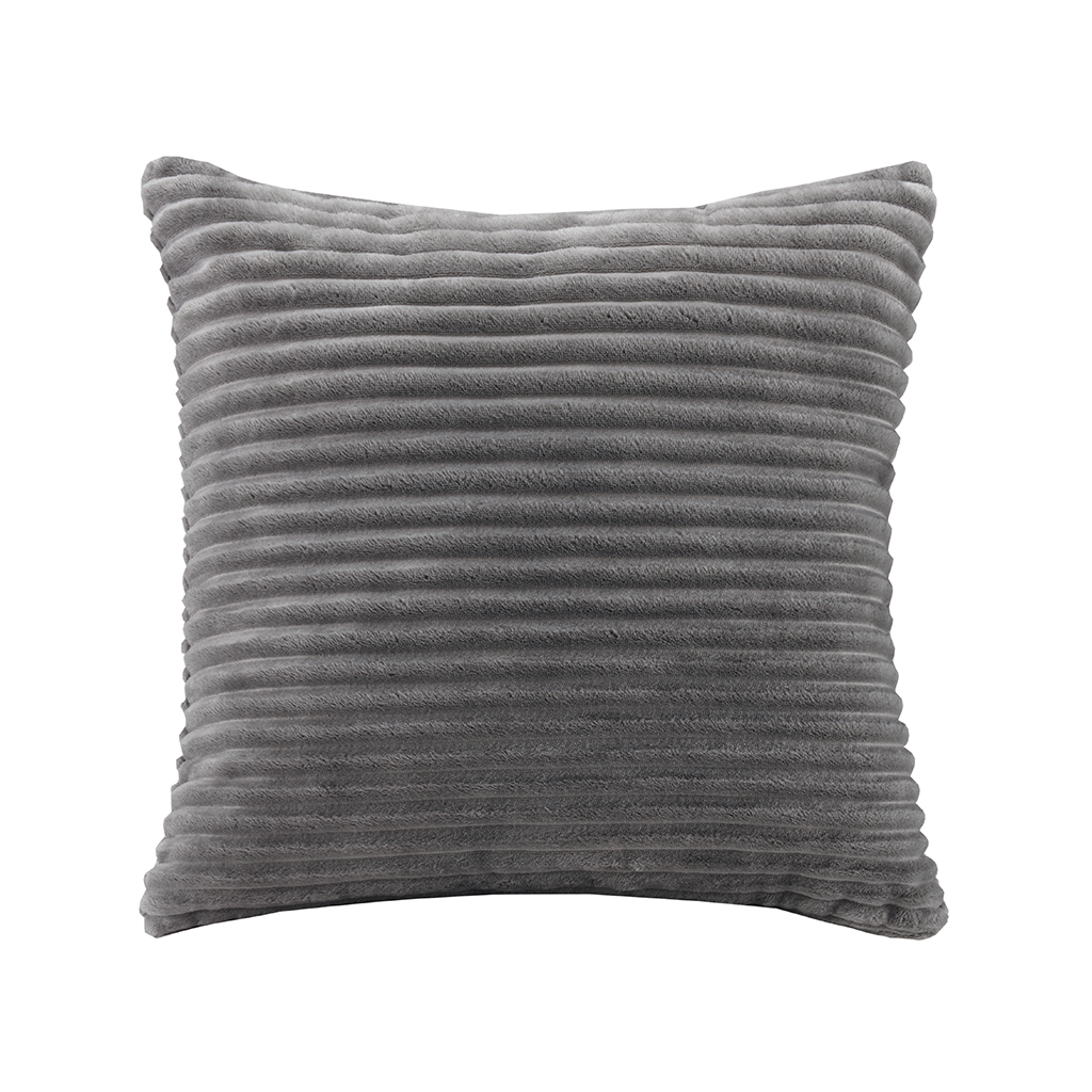 

Premier Comfort - Parker Corduroy Plush Square Pillow - Grey - 20x20
